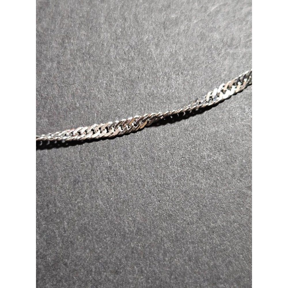 ATI silver tone twisted necklace 16"